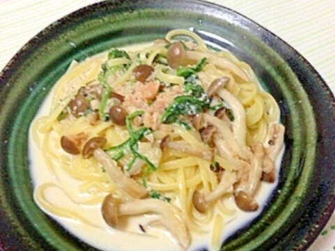 秋〜冬の明太子クリームパスタ♪